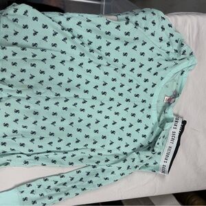 Victoria's Secret Mint and Black Pajama Top